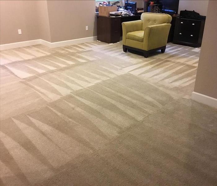 Carpet after being cleaned by SERVPRO