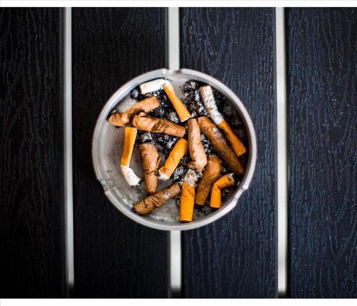 Ashtray with used cigarettes